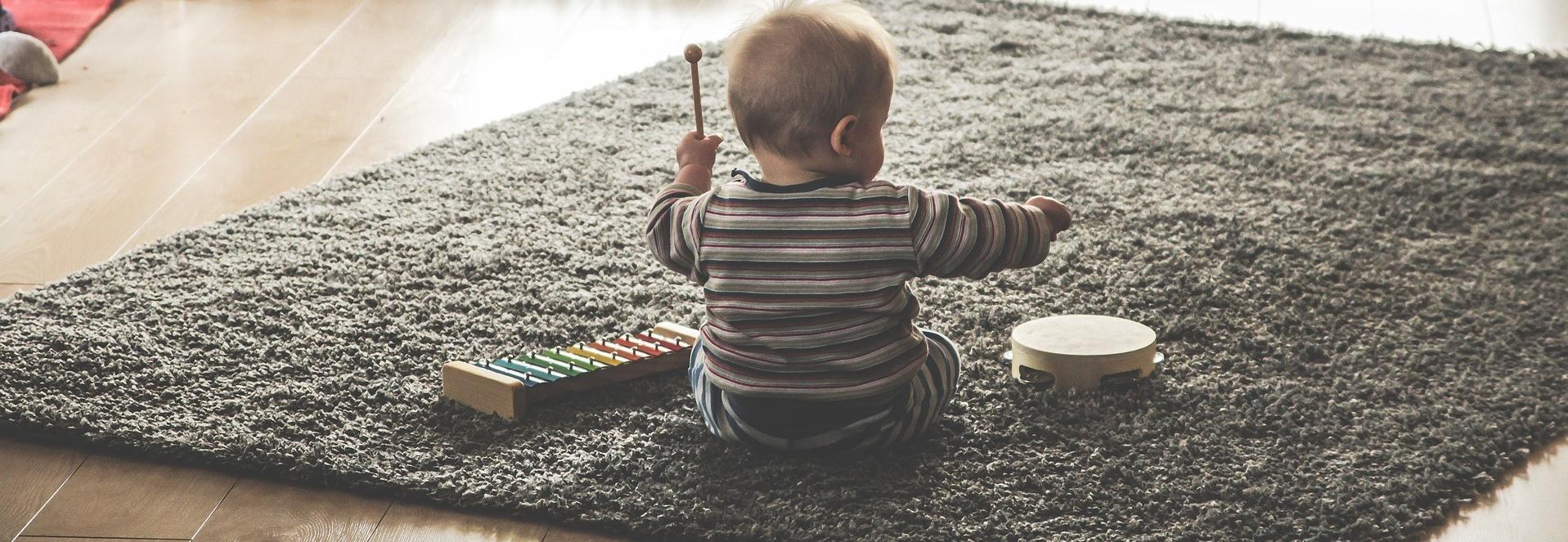 Photo of baby and drum